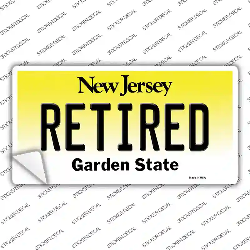 Retired New Jersey Novelty Sticker Decal Small