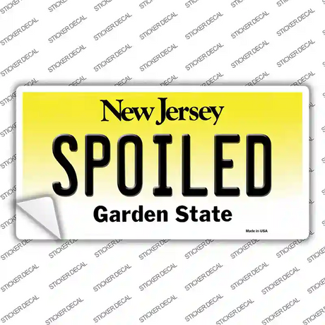 Spoiled New Jersey Novelty Sticker Decal Small