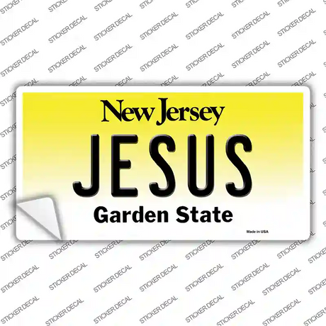 Jesus New Jersey Novelty Sticker Decal Small