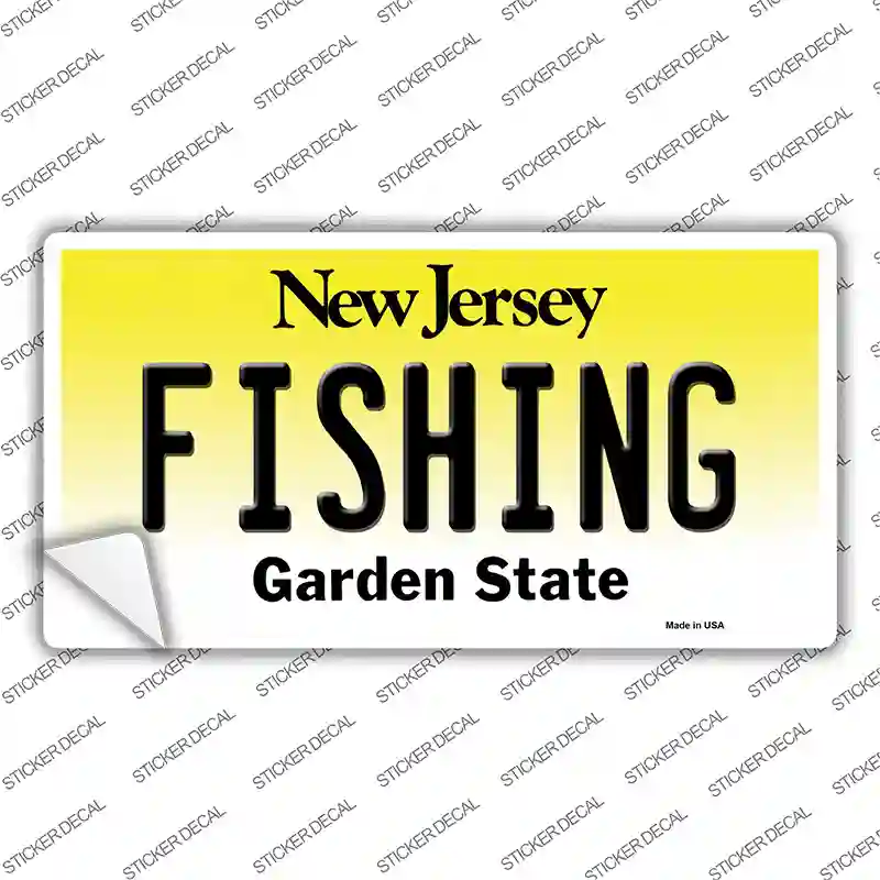 Fishing New Jersey Novelty Sticker Decal Small