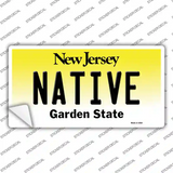 Native New Jersey Novelty Sticker Decal Small