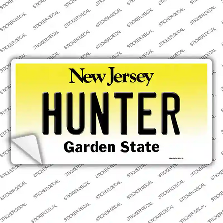 Hunter New Jersey Novelty Sticker Decal Small