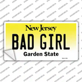 Bad Girl New Jersey Novelty Sticker Decal Small