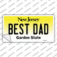 Best Dad New Jersey Novelty Sticker Decal Small