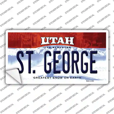 St George Utah Novelty Sticker Decal Small