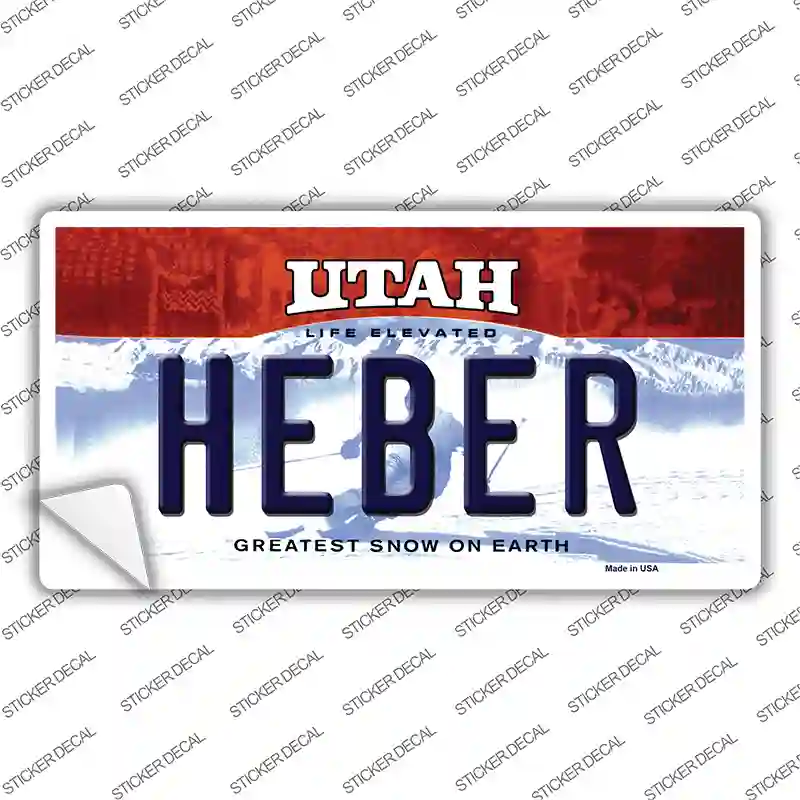 Heber Utah Novelty Sticker Decal Small