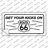 Get Your Kicks On 66 Novelty Sticker Decal