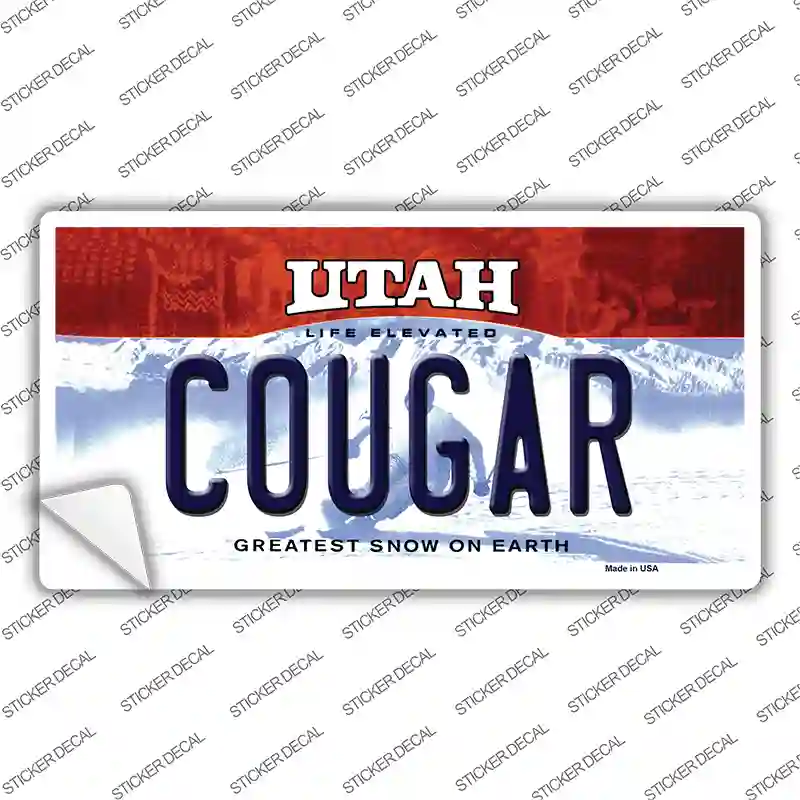 Cougar Utah Novelty Sticker Decal Small