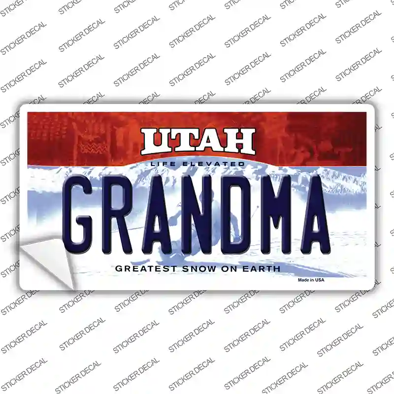 Grandma Utah Novelty Sticker Decal Small