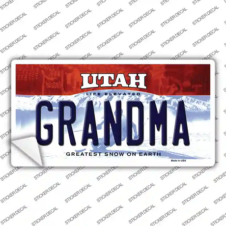 Grandma Utah Novelty Sticker Decal Small