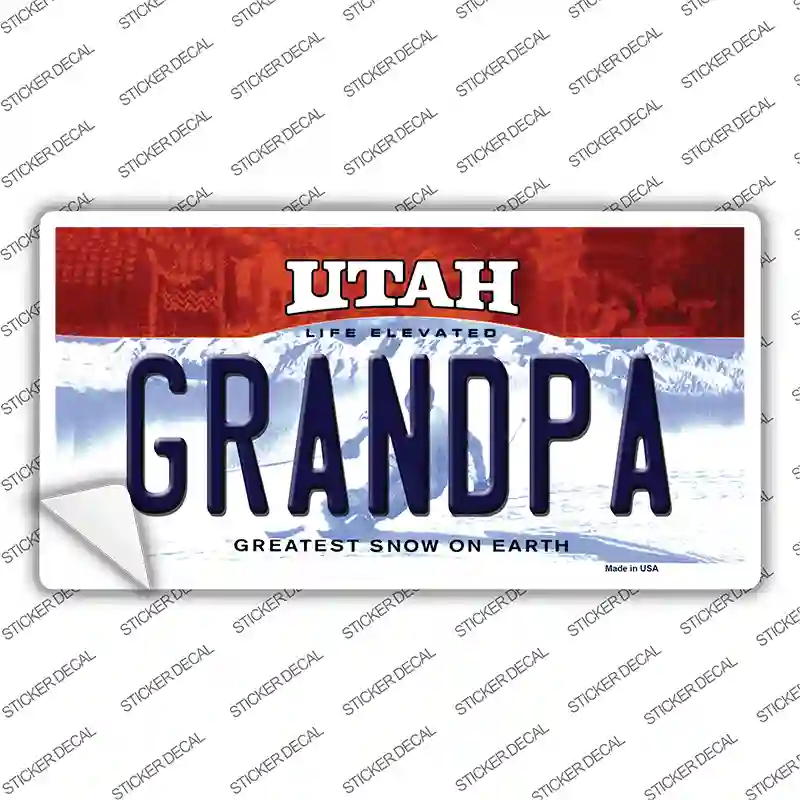 Grandpa Utah Novelty Sticker Decal Small