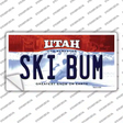 Ski Bum Utah Novelty Sticker Decal Small