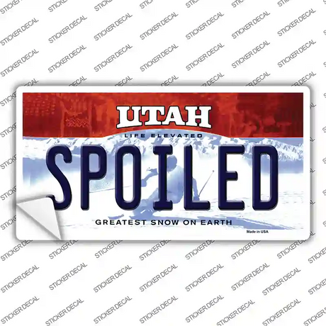 Spoiled Utah Novelty Sticker Decal Small