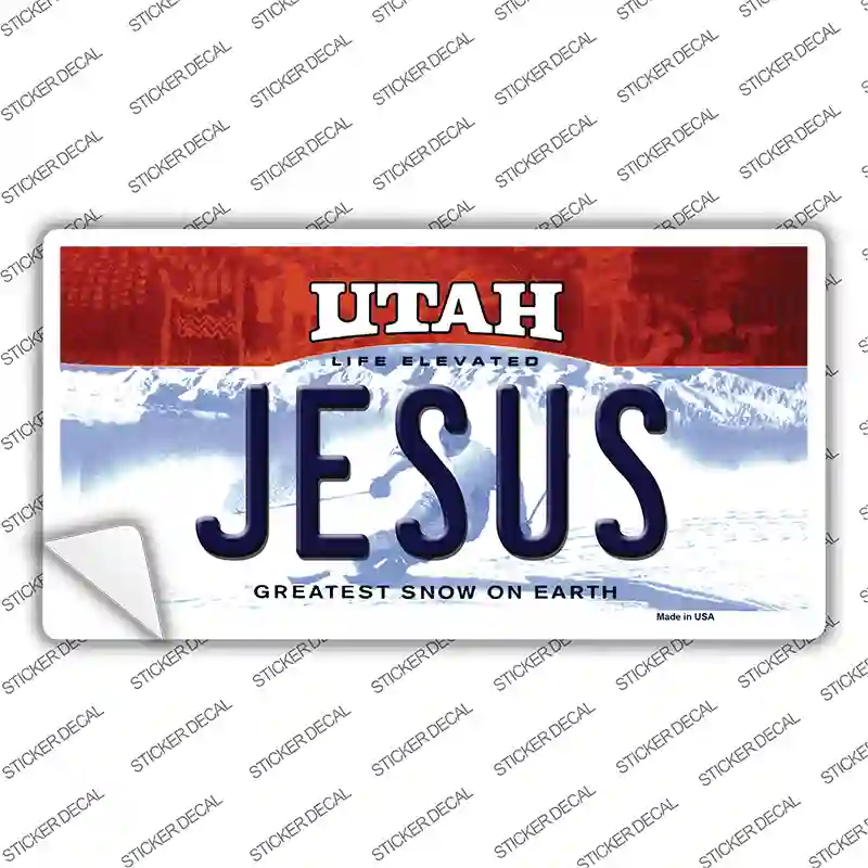 Jesus Utah Novelty Sticker Decal Small