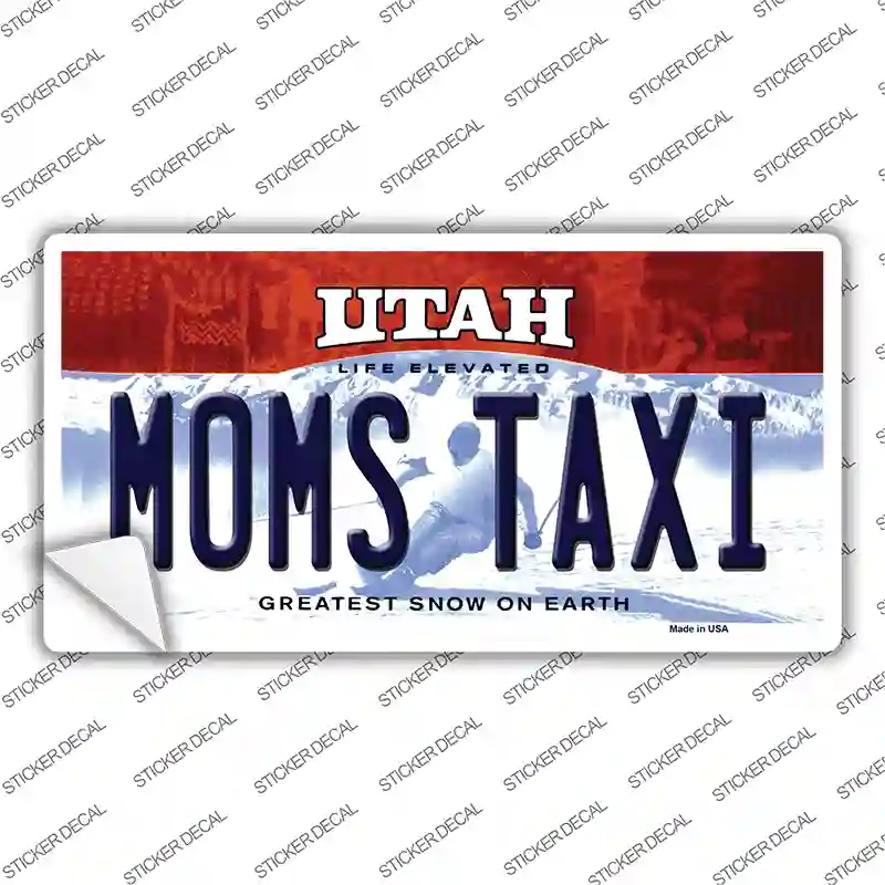 Moms Taxi Utah Novelty Sticker Decal Small