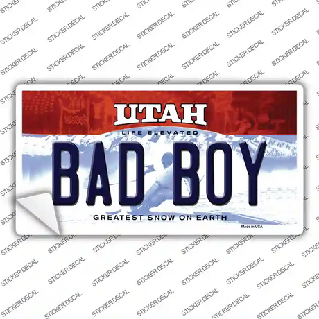 Bad Boy Utah Novelty Sticker Decal Small