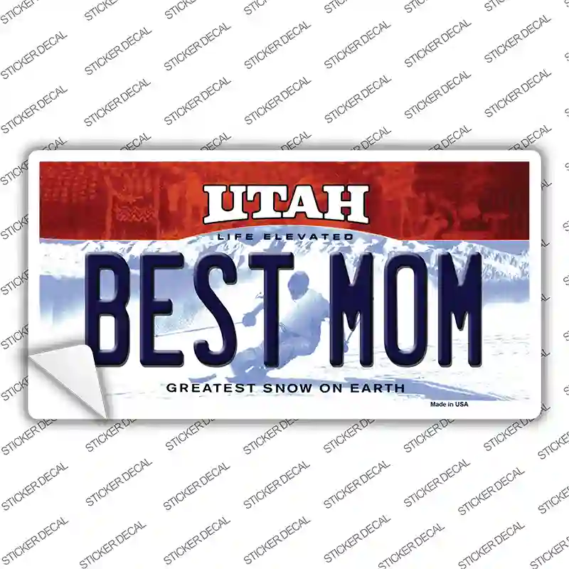 Best Mom Utah Novelty Sticker Decal Small