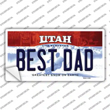 Best Dad Utah Novelty Sticker Decal Small