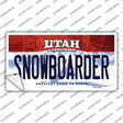 Snowboarder Utah Novelty Sticker Decal Small