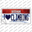 I Love Climbing Utah Novelty Sticker Decal Small