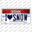 I Love Snow Utah Novelty Sticker Decal Small