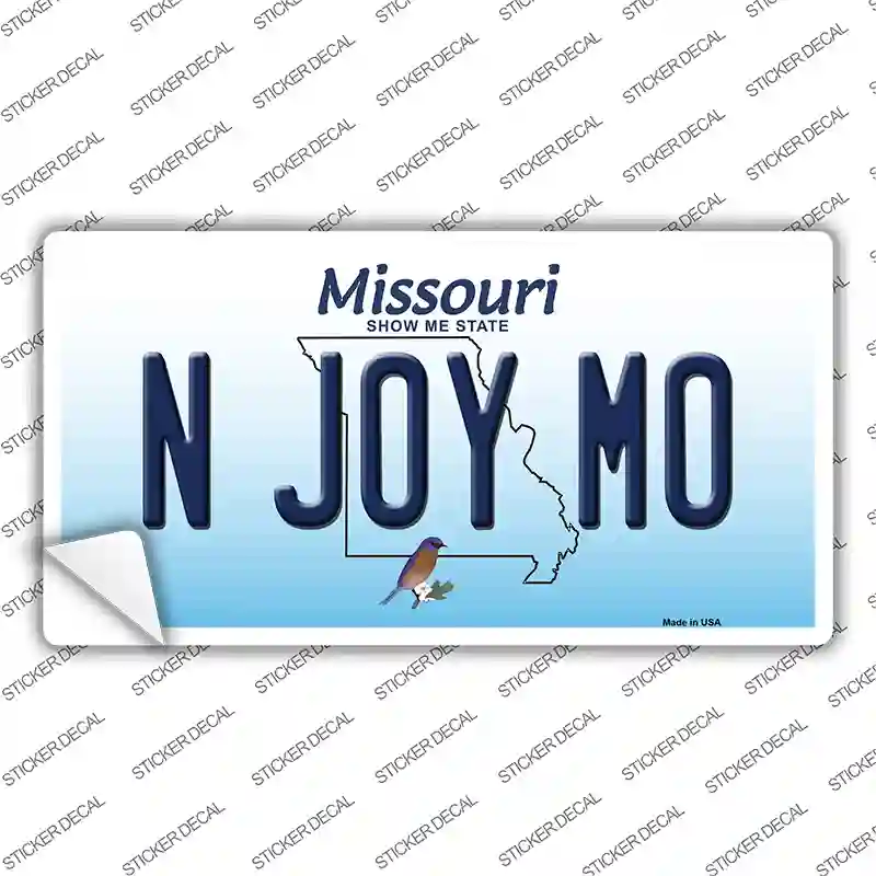 N Joy MO Missouri Novelty Sticker Decal Small