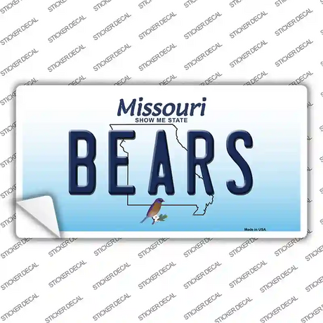 Bears Missouri Novelty Sticker Decal Small