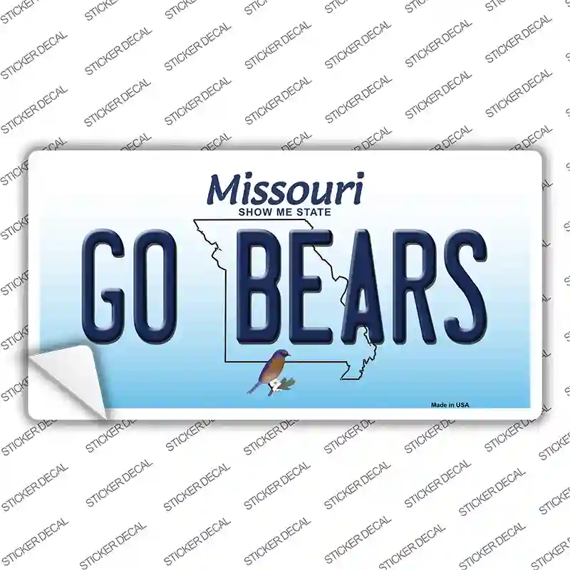 Go Bears Missouri Novelty Sticker Decal Small