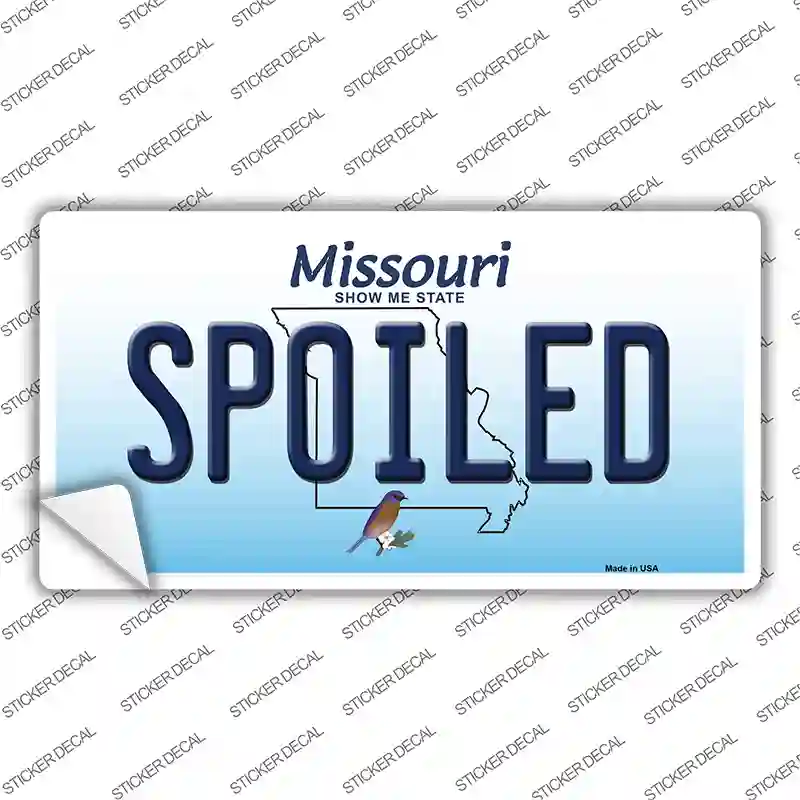 Spoiled Missouri Novelty Sticker Decal | Smart Blonde