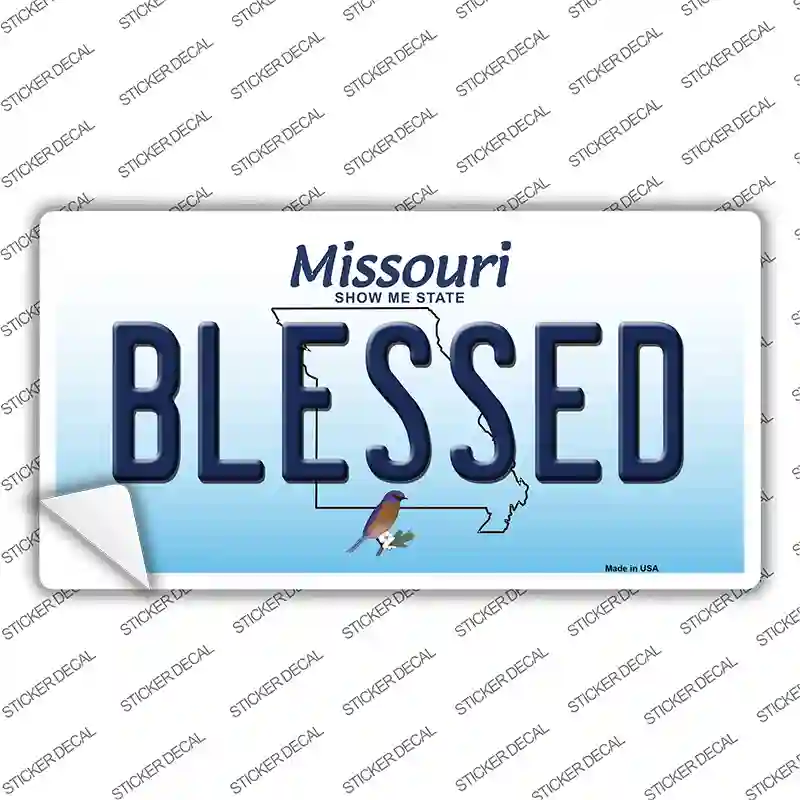 Blessed Missouri Novelty Sticker Decal Small