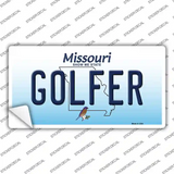 Golfer Missouri Novelty Sticker Decal Small