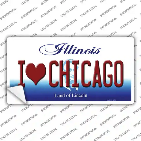 I Love Chicago Illinois Novelty Sticker Decal Small