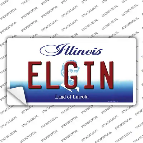 Elgin Illinois Novelty Sticker Decal Small