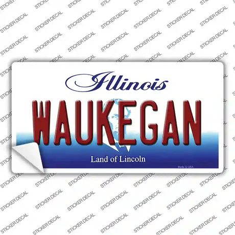 Waukegan Illinois Novelty Sticker Decal Small