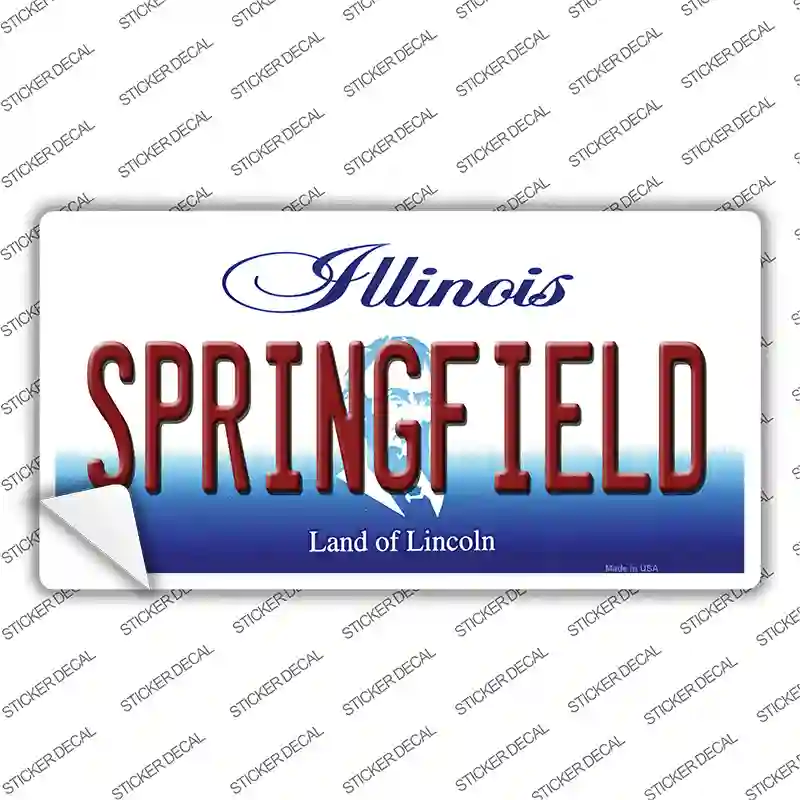 Springfield Illinois Novelty Sticker Decal Small