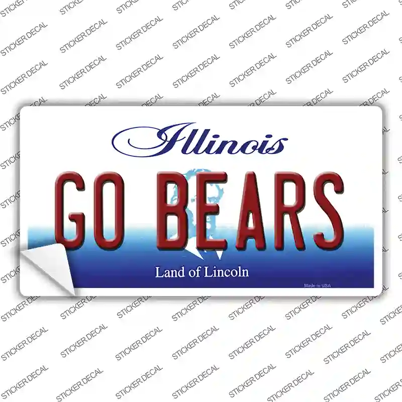 Go Bears Illinois Novelty Sticker Decal