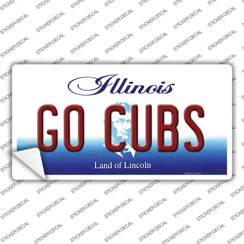 Go Cubs Illinois Novelty Sticker Decal Small