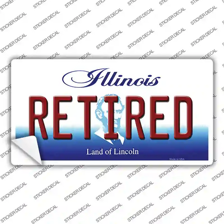 Retired Illinois Novelty Sticker Decal Small