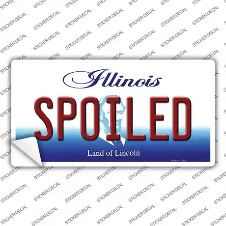 Spoiled Illinois Novelty Sticker Decal Small