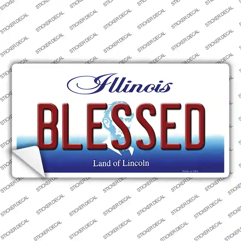 Blessed Illinois Novelty Sticker Decal Small