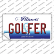 Golfer Illinois Novelty Sticker Decal Small