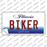 Biker Illinois Novelty Sticker Decal Small