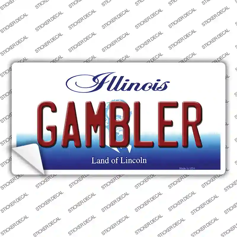 Gambler Illinois Novelty Sticker Decal Small