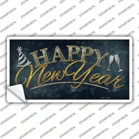 Happy New Year Novelty Sticker Decal Small