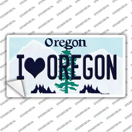 I Love Oregon Novelty Sticker Decal Small