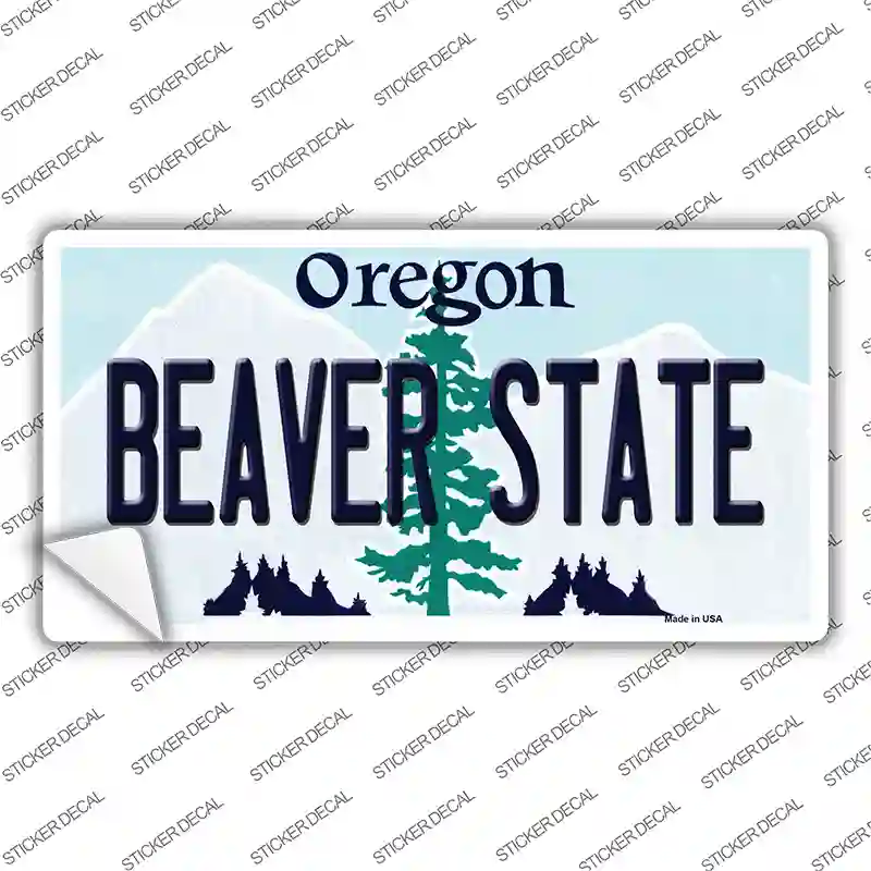 Beaver State Oregon Novelty Sticker Decal Small