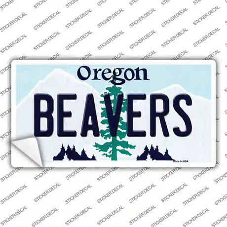 Beavers Oregon Novelty Sticker Decal Small