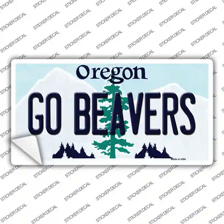 Go Beavers Oregon Novelty Sticker Decal Small