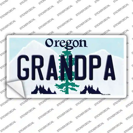 Grandpa Oregon Novelty Sticker Decal Small