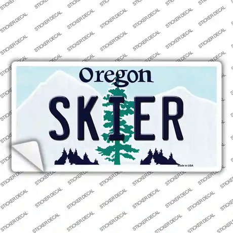 Skier Oregon Novelty Sticker Decal Small